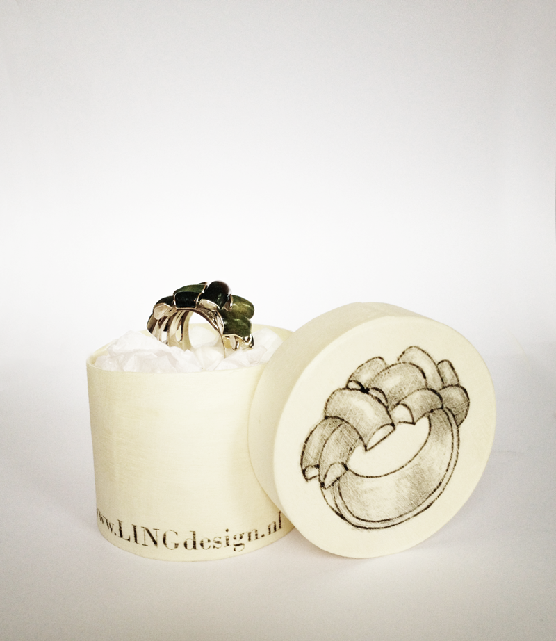 zilveren ring met jade