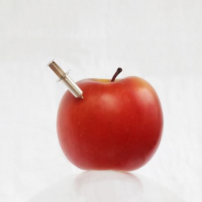 reversspeld zilver appel afgestudeerd cadeau zilver studenten afstudeercadeau spuit utrecht goudsmid lingdesign