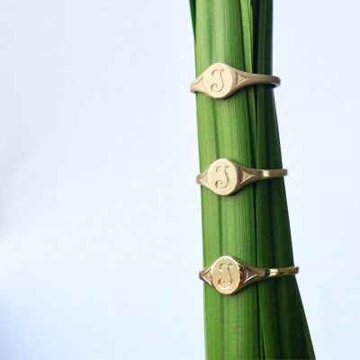 14krt geelgouden zegelring voor jaarclub