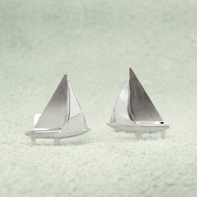 zilveren zeilbootjes manchetknopen p.o.a.